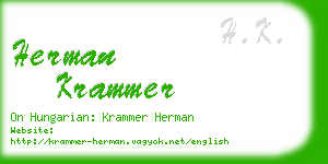herman krammer business card